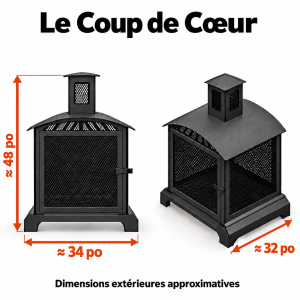 Foyer Le Coup de Cœur — vues et dimensions extérieures approximatives