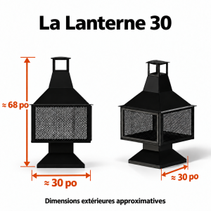 Foyer La Lanterne 30 — vues et dimensions extérieures approximatives