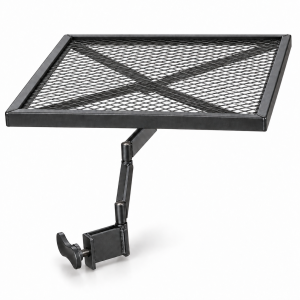 Grille de cuisson amovible en position horizontale avec bras articulés et fixation